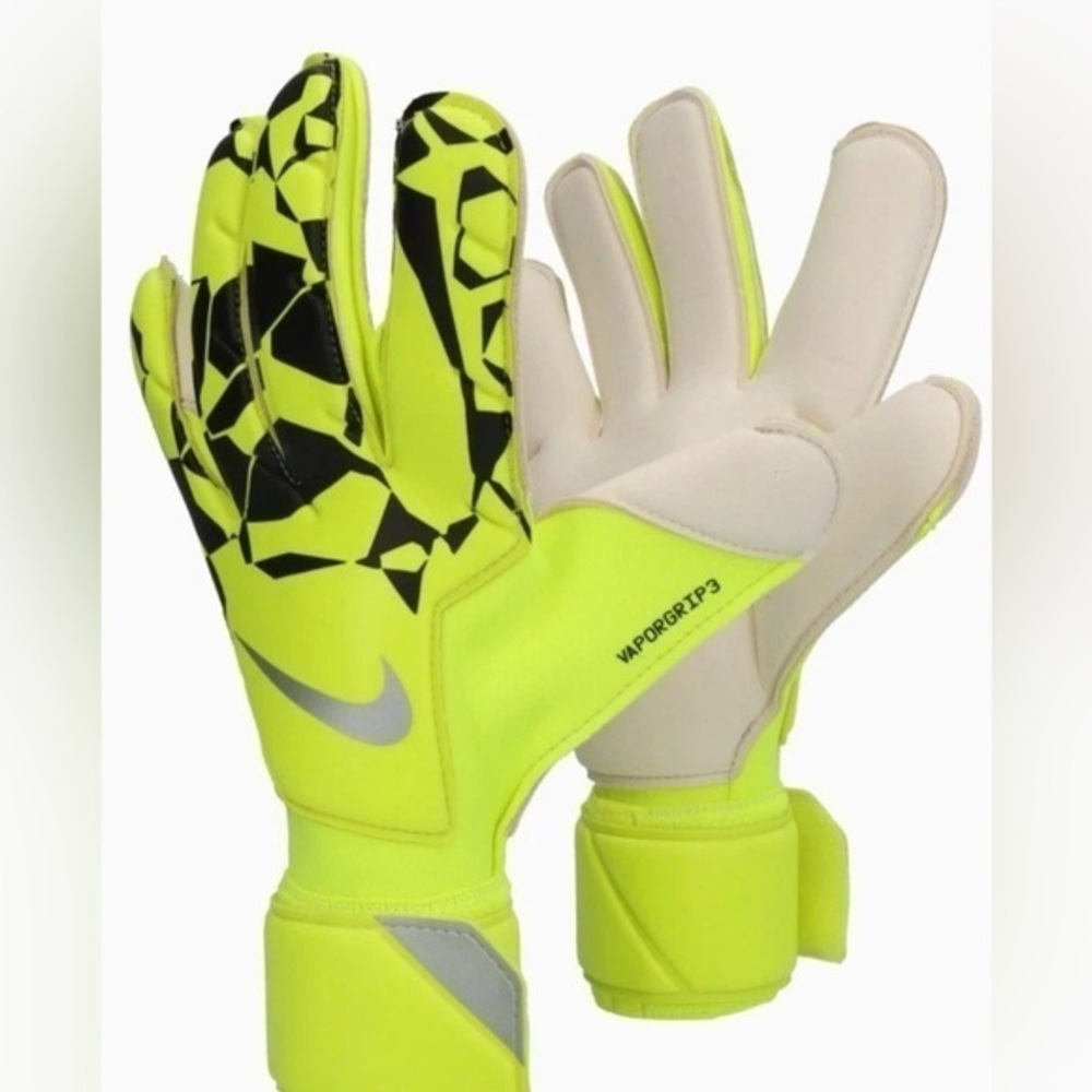 New Nike Vapor Grip3 Goalkeeper Gloves Volt Black Soccer Goalie HQ0304-702